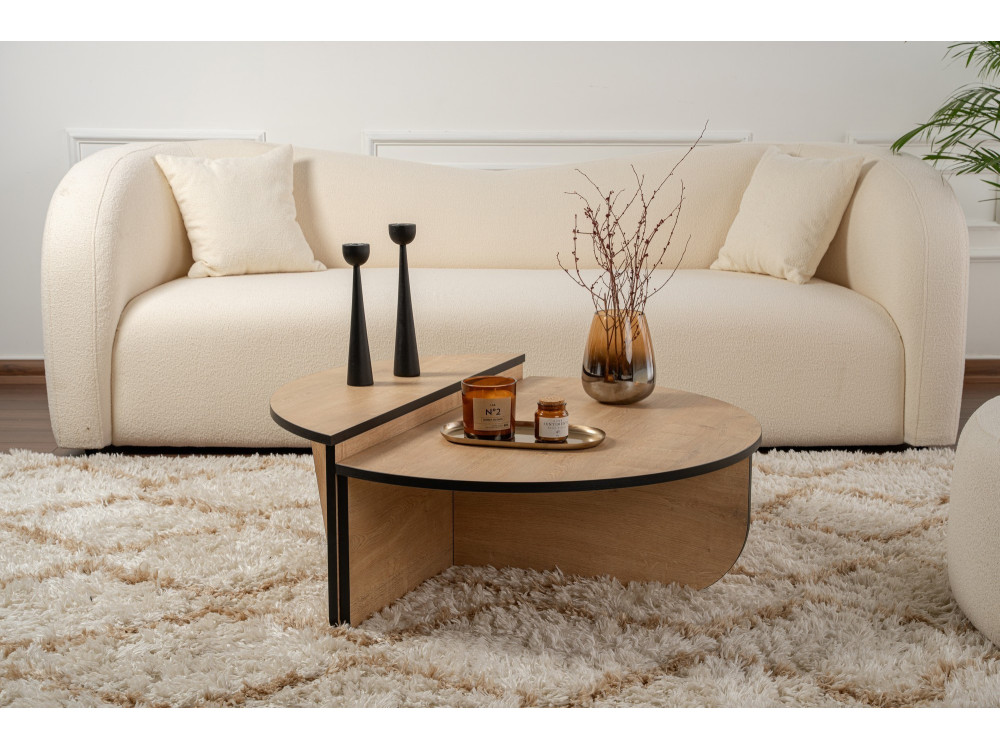 Mesa de centro de madeira "Orion" 90 x 60 x 30 cm - Carvalho mel