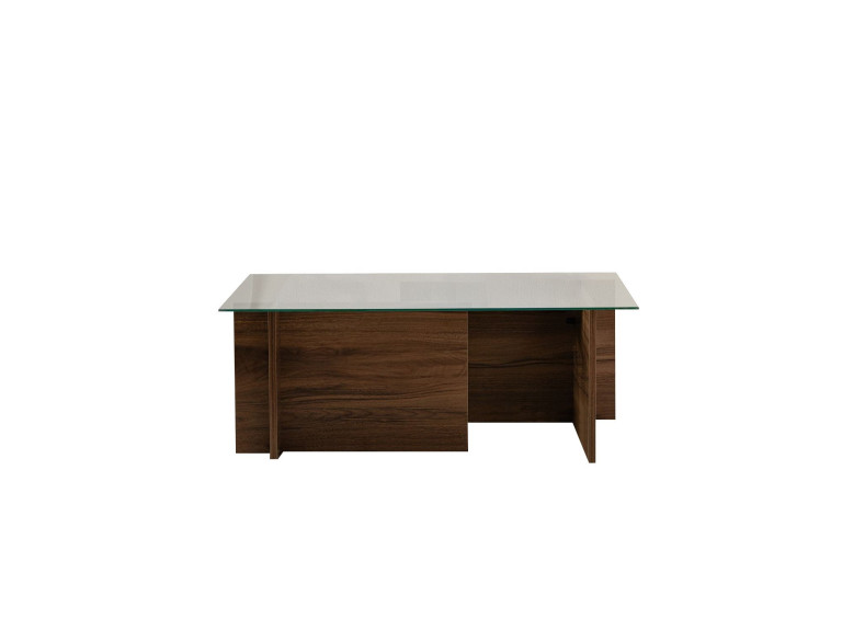 Mesa de centro em madeira "Vetrino" - 105 x 65 x 40 cm - Nogueira