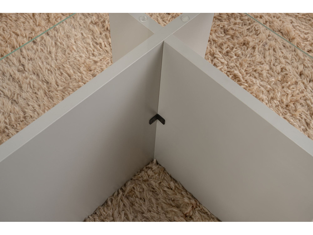 Mesa de centro em vidro "Vetrino" 105 x 65 x 40 cm - Cinzento