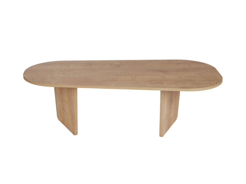 Mesa de centro em madeira "Ovalis" - 130 x 65 x 40 cm - Carvalho