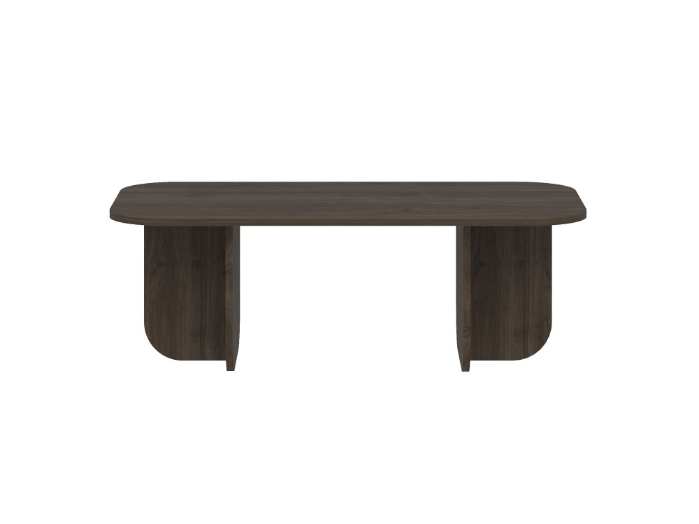 Mesa de centro em madeira "Becaj" - 120 x 60 x 41 cm - Nogueira
