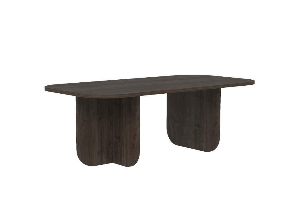 Mesa de centro em madeira "Becaj" - 120 x 60 x 41 cm - Nogueira