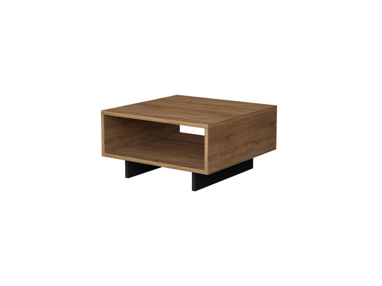 Mesa de centro de madeira "Hola" - 60 x 60 x 32 cm - Carvalho-Antracite