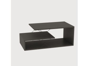 Mesa de centro em madeira "Cayenne" - 100 x 50 x 40 cm - Cinzento antracite