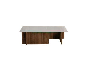 Mesa de centro em madeira "Flavio" - 105 x 65 x 30 cm - Nogueira