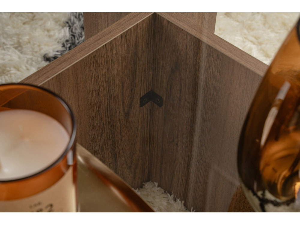 Mesa de centro em madeira "Flavio" - 105 x 65 x 30 cm - Nogueira