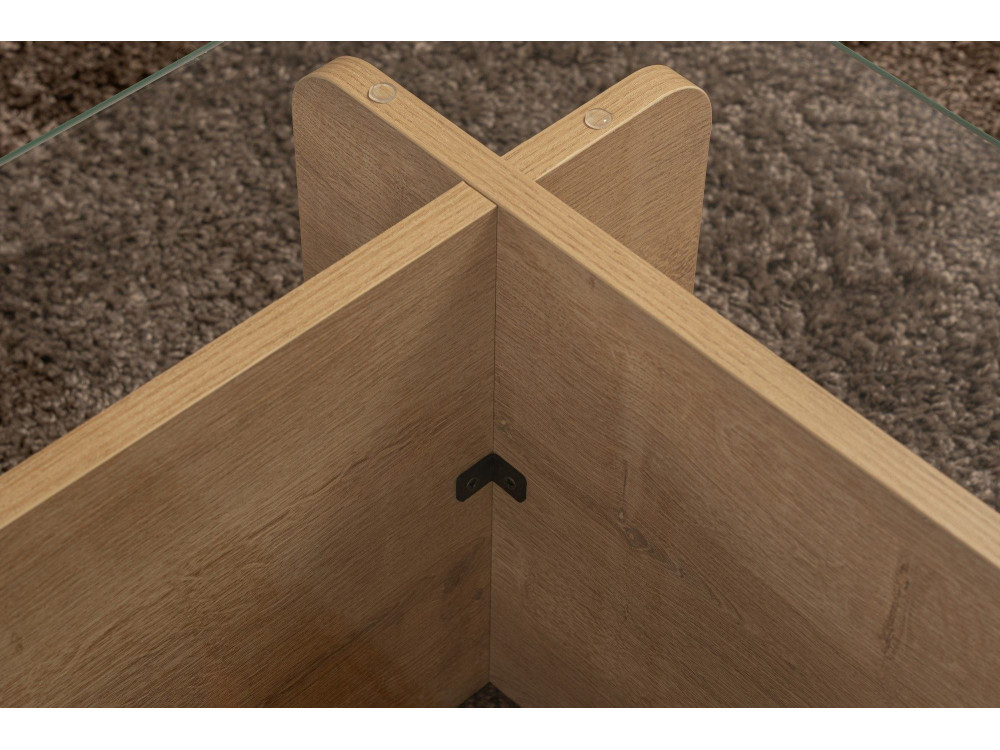 Mesa de centro em madeira "Flavio" - 105 x 65 x 30 cm - Carvalho