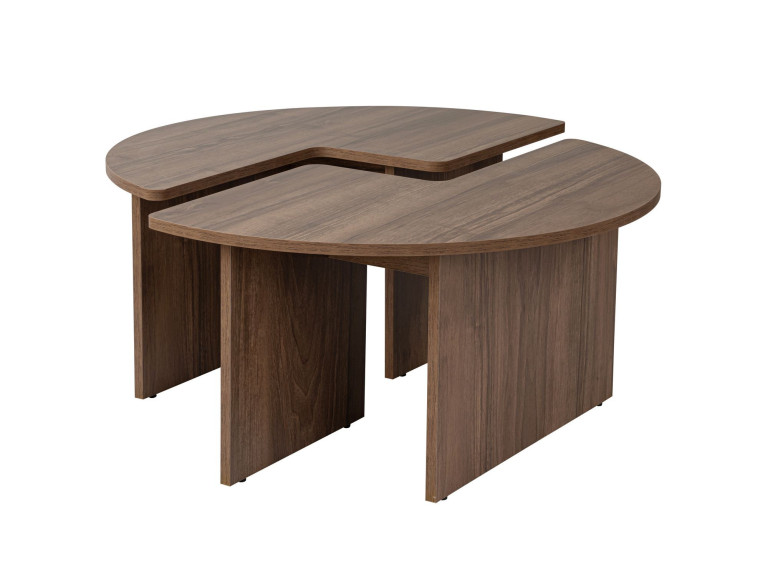 Mesa de centro de madeira "Moira" - 90 x 90 x 41 cm - Nogueira