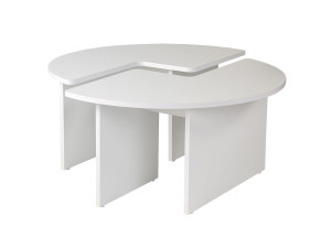 Mesa de centro de madeira "Moira" 90 x 90 x 41 cm - Branco natural