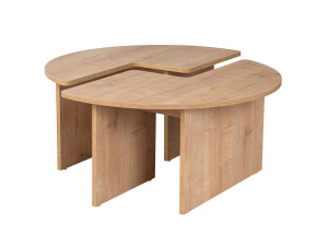 Mesa de centro de madeira "Moira" 90 x 90 x 41 cm - Carvalho