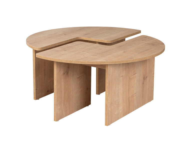 Mesa de centro de madeira "Moira" 90 x 90 x 41 cm - Carvalho