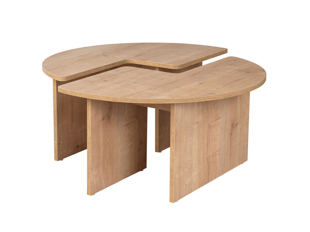 Mesa de centro de madeira "Moira" 90 x 90 x 41 cm - Carvalho