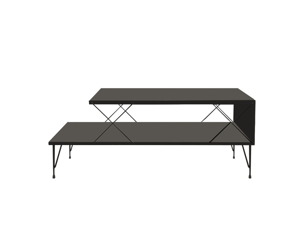 Mesa de centro de madeira "Loire" 100 x 50 x 40 cm - Antracite