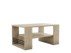 Mesa de centro em madeira "Iris" - 80 x 50 x 40 cm - Travertino