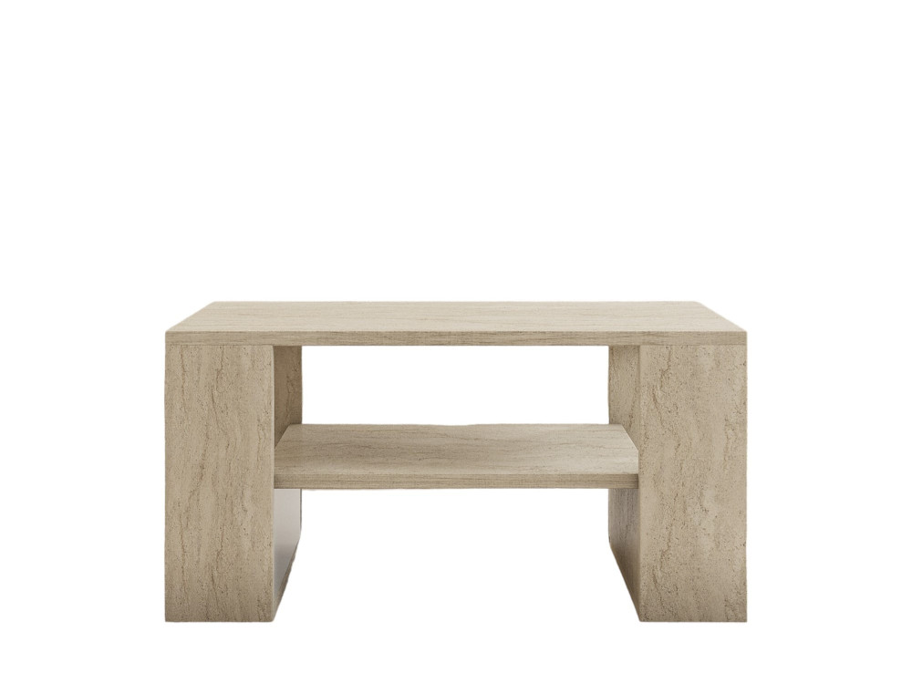 Mesa de centro em madeira "Iris" - 80 x 50 x 40 cm - Travertino