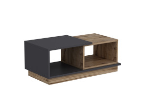 Mesa de centro em madeira "Consept" - 90 x 45 x 36 cm - Cinzento antracite