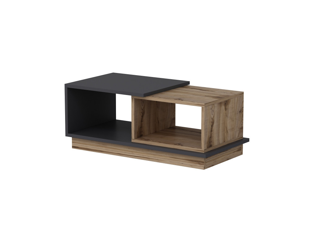 Mesa de centro em madeira "Consept" - 90 x 45 x 36 cm - Cinzento antracite