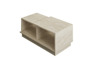 Mesa de centro em madeira "Consept" - 90 x 45 x 36 cm - Travertino