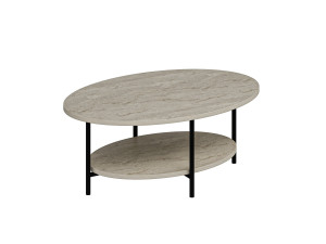 Mesa de centro de madeira «Elis» - 90 x 60 x 36 cm - Travertino