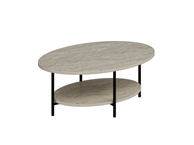 Mesa de centro de madeira «Elis» - 90 x 60 x 36 cm - Travertino