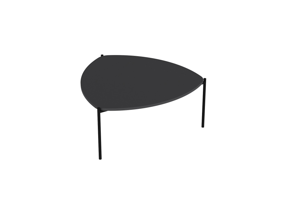 Mesa de centro de madeira "Lenny" - 90 x 89 x 40 cm - Antracite