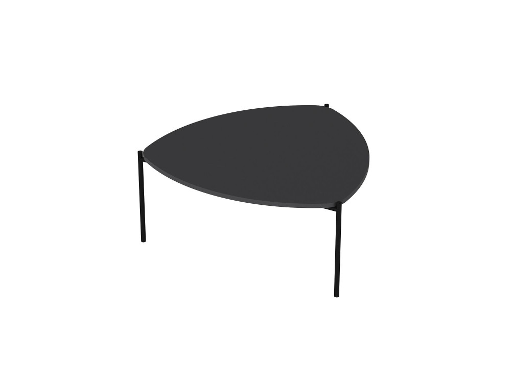 Mesa de centro de madeira "Lenny" - 90 x 89 x 40 cm - Antracite
