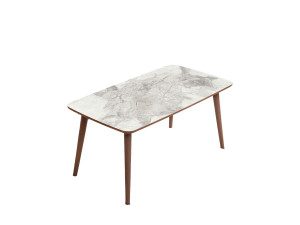Mesa de centro de madeira "Luci" 100 x 53 x 45 cm - Branco