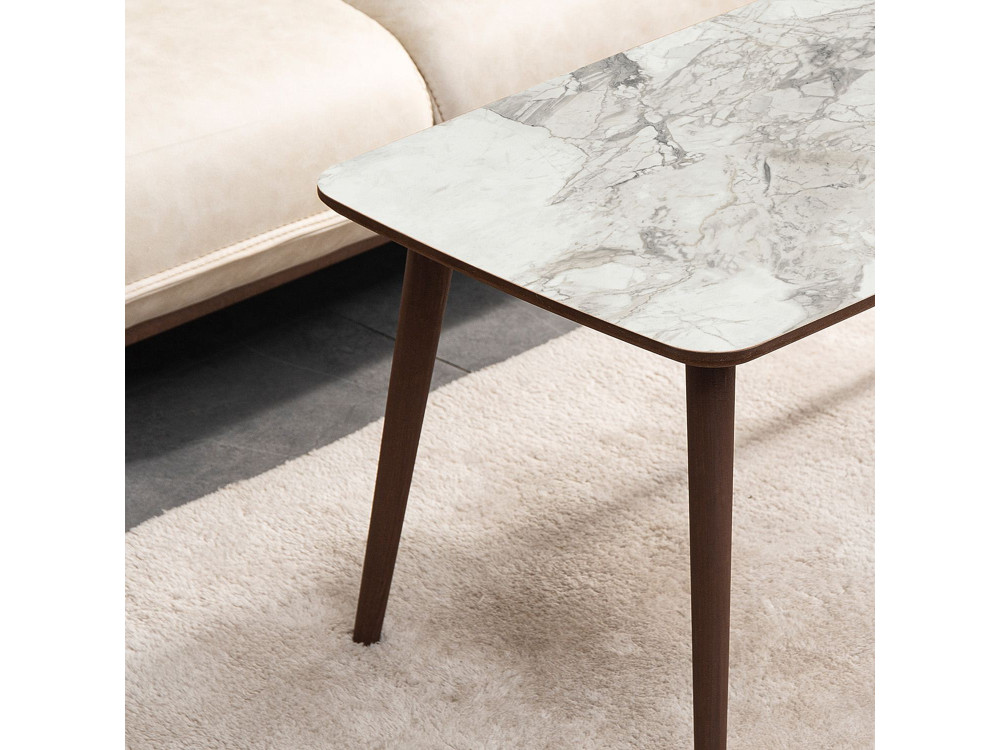 Mesa de centro de madeira "Luci" 100 x 53 x 45 cm - Branco