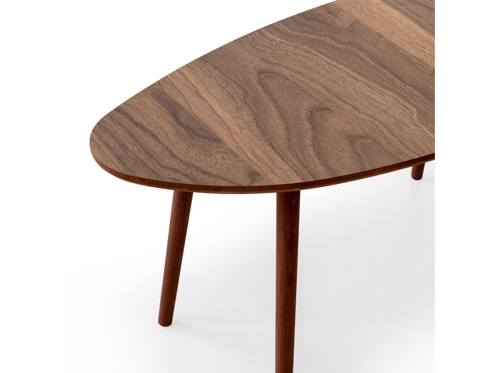 Mesa de centro de madeira "Nora" 100 x 50 x 45 cm - Nogueira