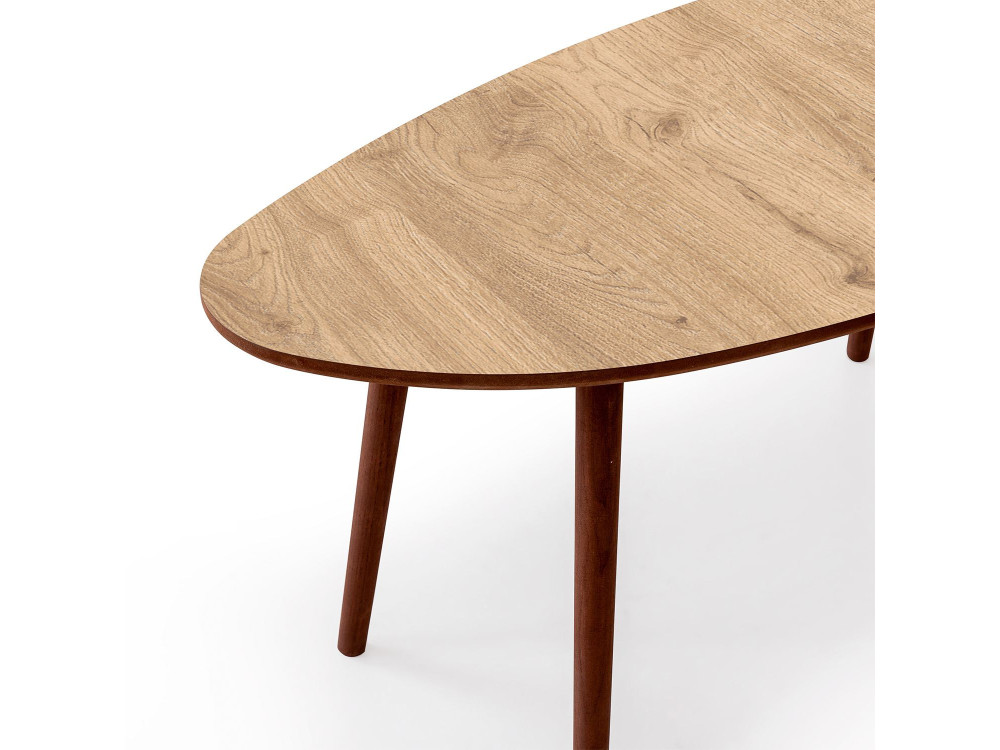 Mesa de centro de madeira "Nora" 100 x 50 x 45 cm - Carvalho