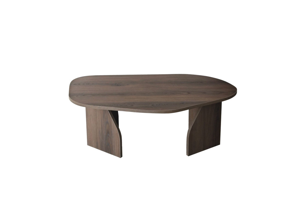 Mesa de centro de madeira "Rock" 100 x 60 x 35 cm - Nogueira
