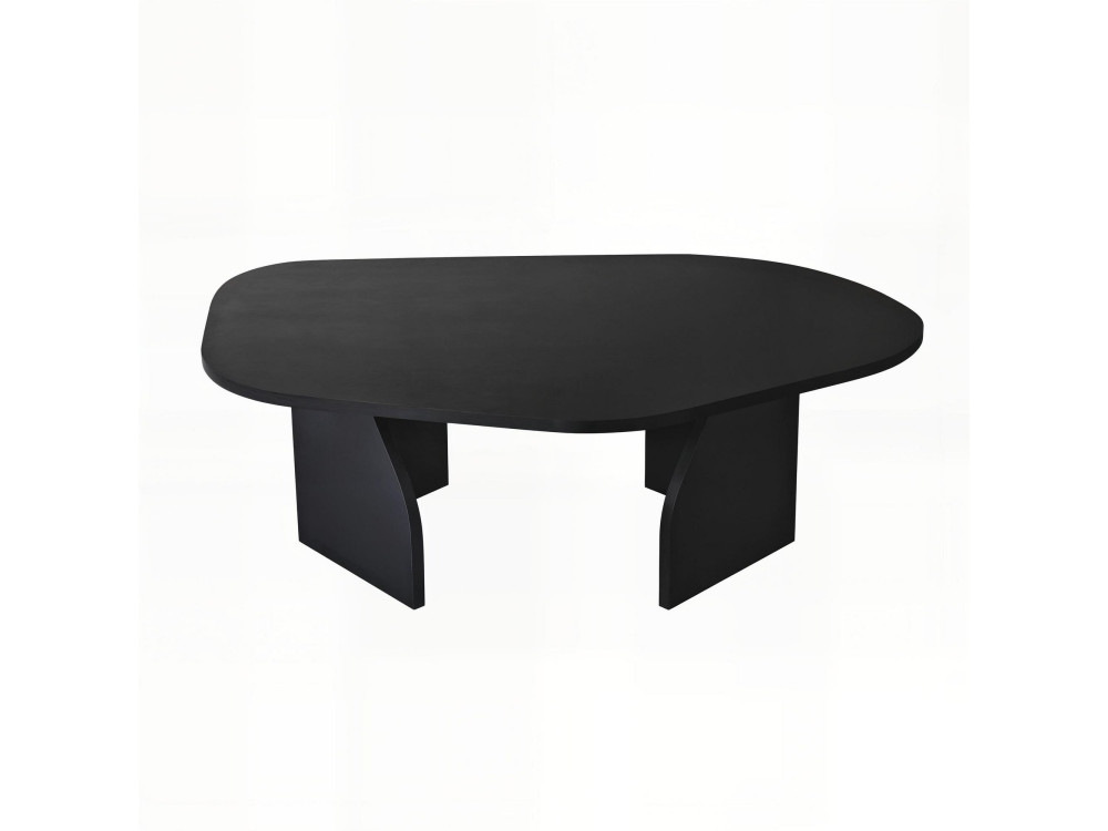 Mesa de centro de madeira "Rock" 100 x 60 x 35 cm - Preto