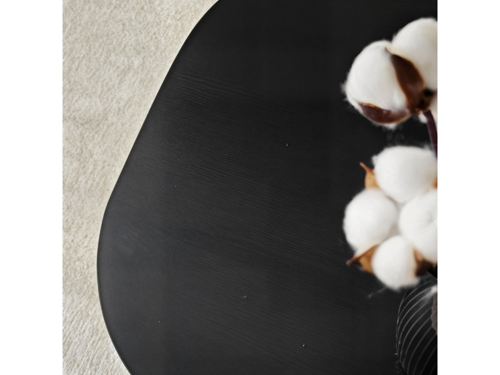 Mesa de centro de madeira "Rock" 100 x 60 x 35 cm - Preto