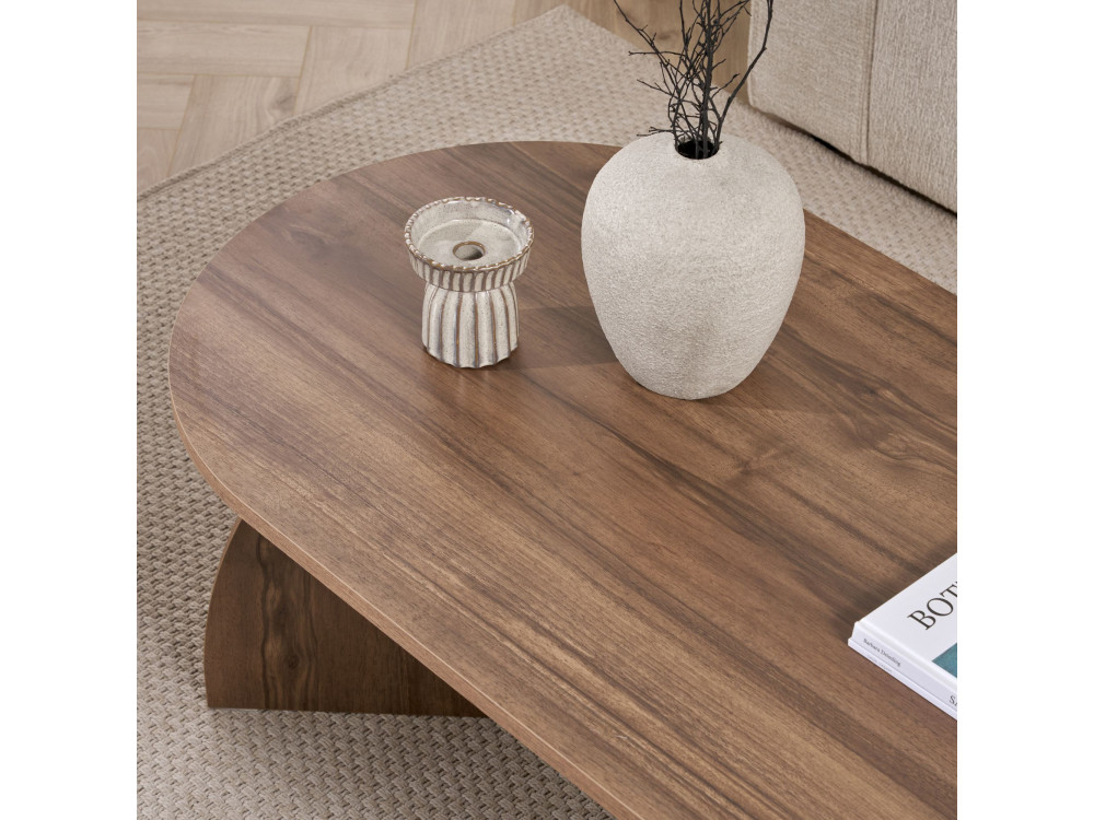 Mesa de centro de madeira "Melina" 120 x 60 x 40 cm - Nogueira