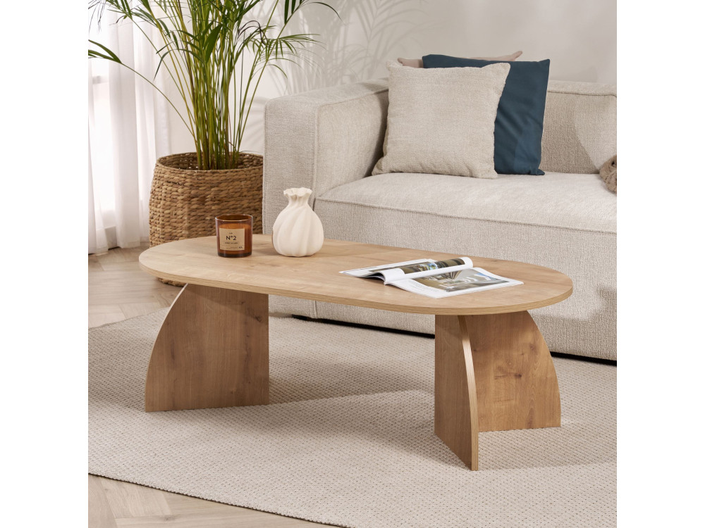 Mesa de centro de madeira "Melina" 120 x 60 x 40 cm - Carvalho safira