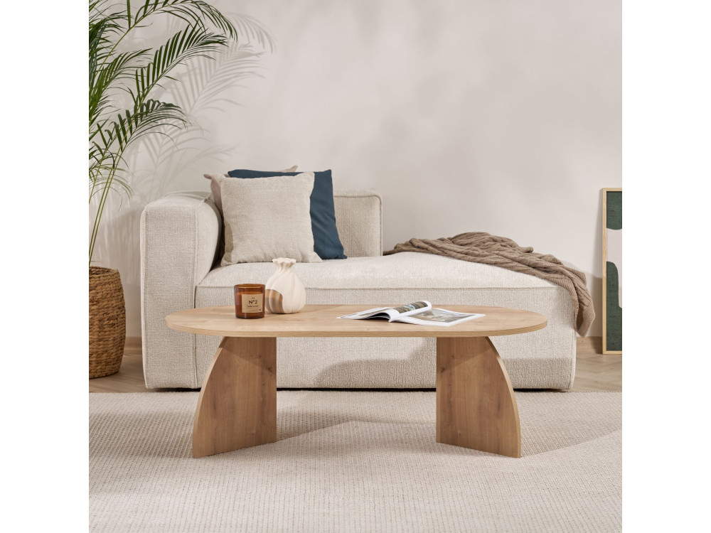 Mesa de centro de madeira "Melina" 120 x 60 x 40 cm - Carvalho safira
