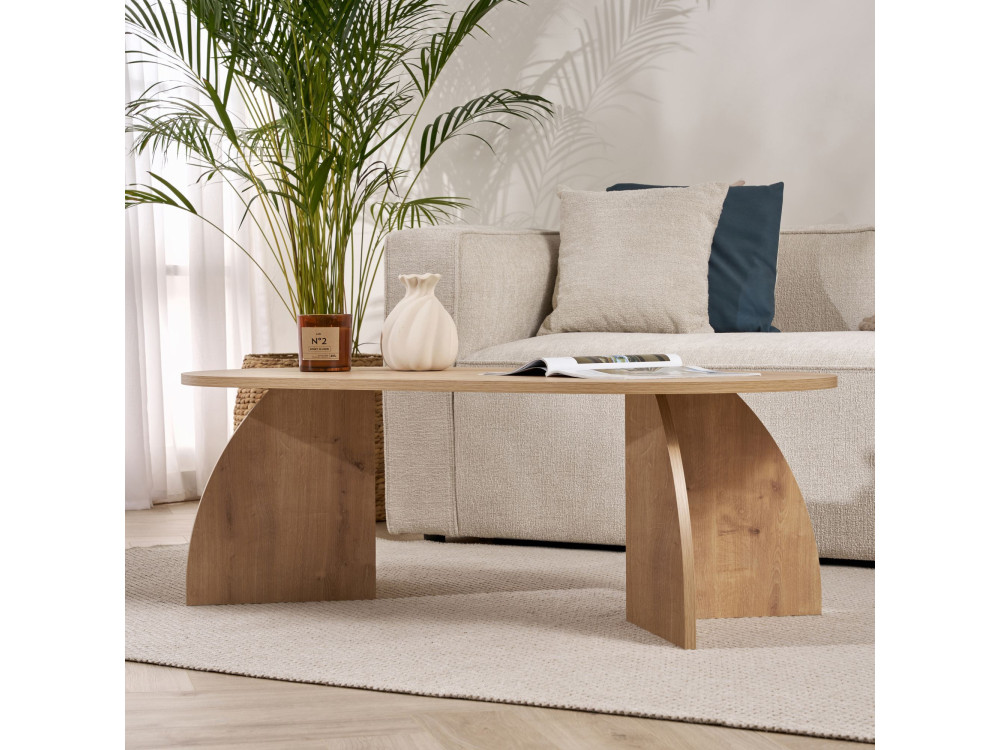 Mesa de centro de madeira "Melina" 120 x 60 x 40 cm - Carvalho safira