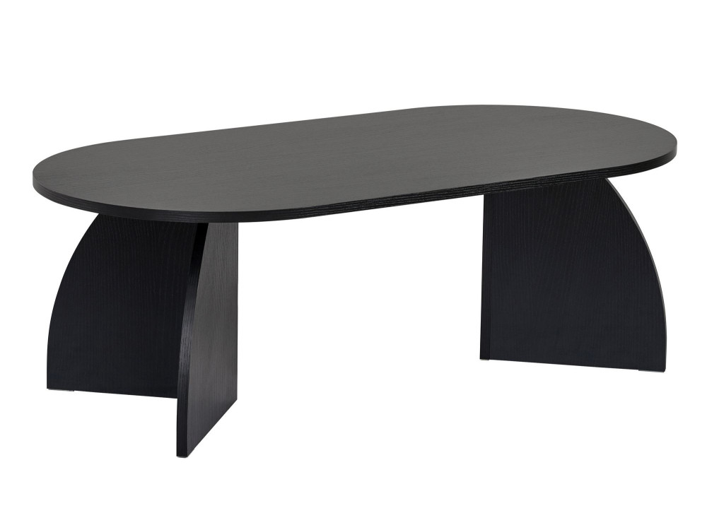 Mesa de centro de madeira "Melina" 120 x 60 x 40 cm - Madeira preta
