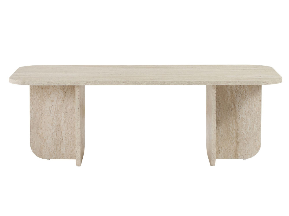 Mesa de centro de madeira "Akira" 120 x 60 x 41 cm - Travertino