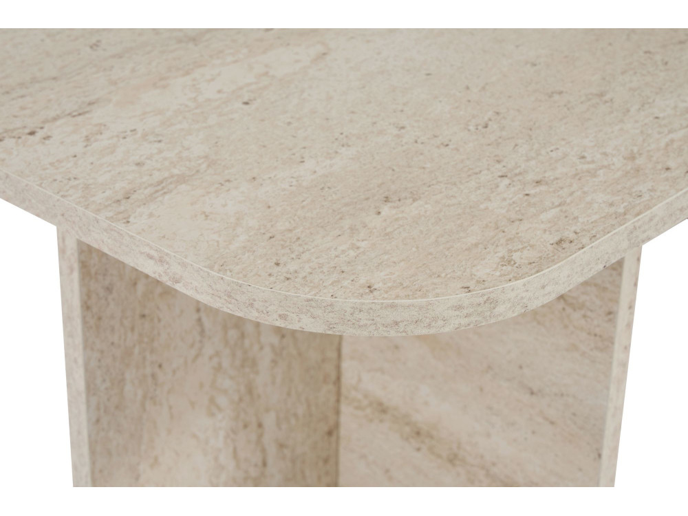 Mesa de centro de madeira "Akira" 120 x 60 x 41 cm - Travertino