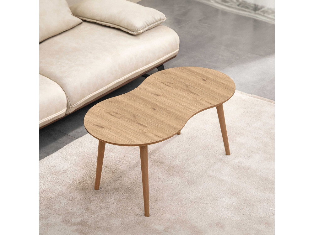 Mesa de centro de madeira "Moon" 99 x 54 x 45 cm - Carvalho