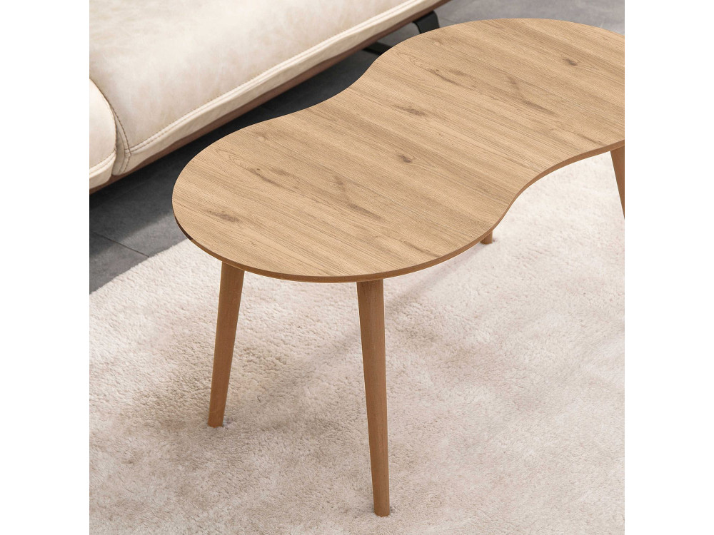 Mesa de centro de madeira "Moon" 99 x 54 x 45 cm - Carvalho