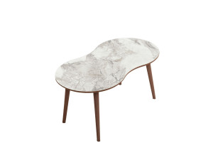 Mesa de centro de madeira "Moon" 99 x 54 x 45 cm - Branco