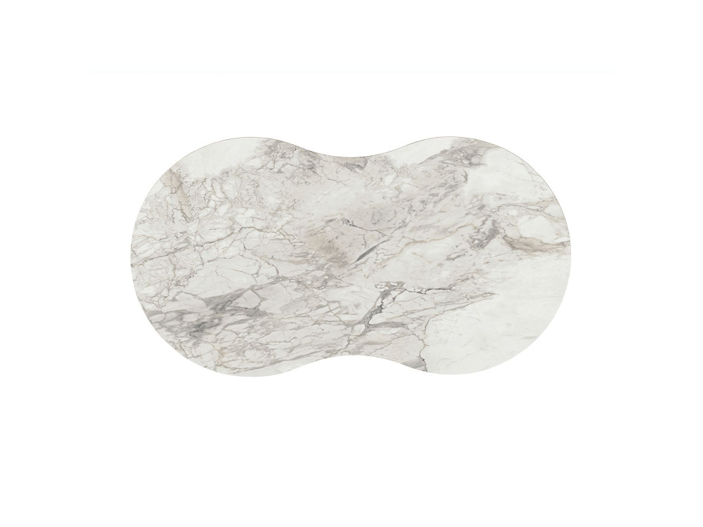 Mesa de centro de madeira "Moon" 99 x 54 x 45 cm - Branco