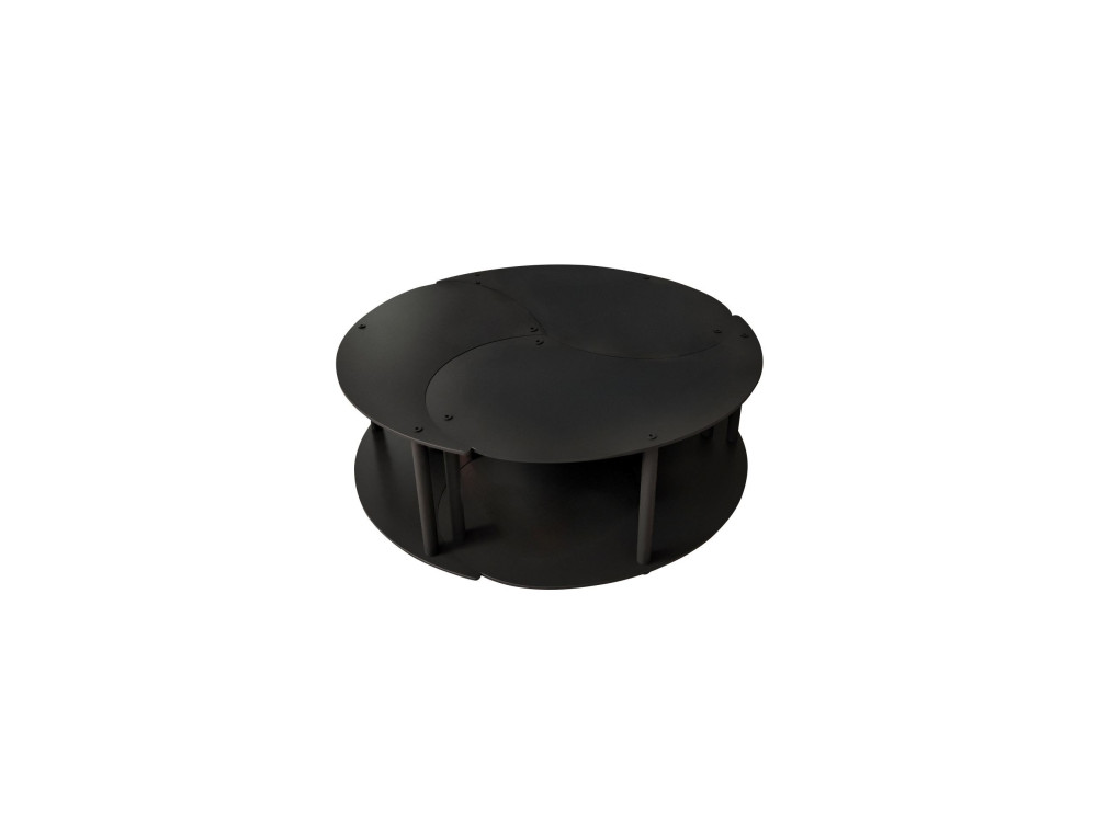 Conjunto de mesa de centro em madeira "Yin" 70 x 70 x 38 cm - Preto