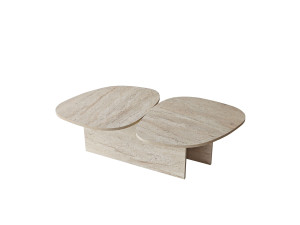 Mesa de apoio de madeira "Stones" 125 x 60 x 38 cm - Travertino