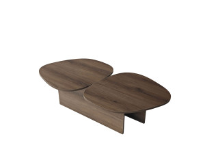 Mesa de centro de madeira "Stones" 125 x 60 x 38 cm - Nogueira