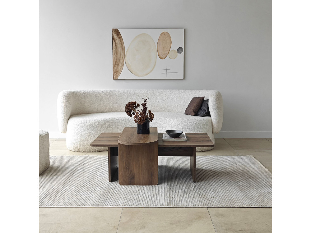 Conjunto de mesa de centro em madeira "Paris" 105 x 60 x 35 cm - Bronze