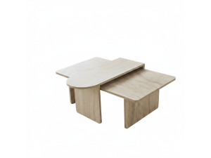 Conjunto de mesa de centro em madeira "Paris" 105 x 60 x 35 cm - Bronze