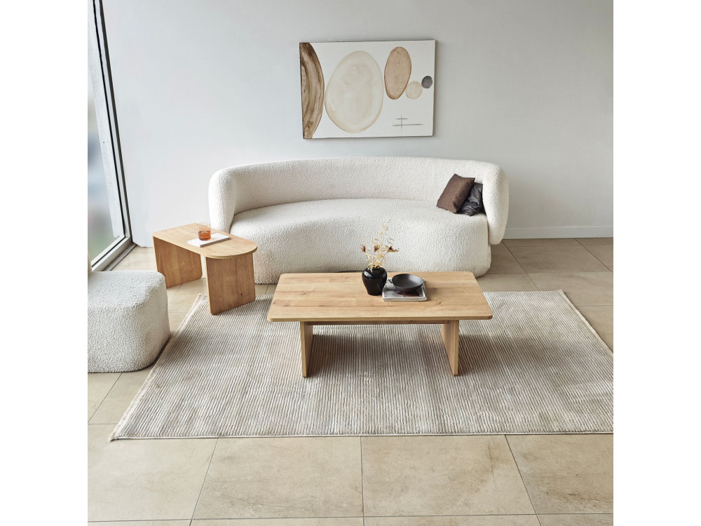 Conjunto de mesa de centro em madeira "Paris" 105 x 60 x 35 cm - Bronze